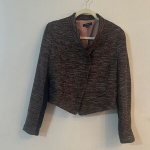 Ann Taylor Dark Brown Tweed Blazer
